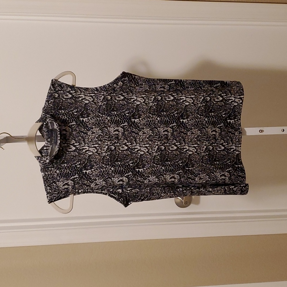 2. Tops - Once & Again knit sleeveless snake print top